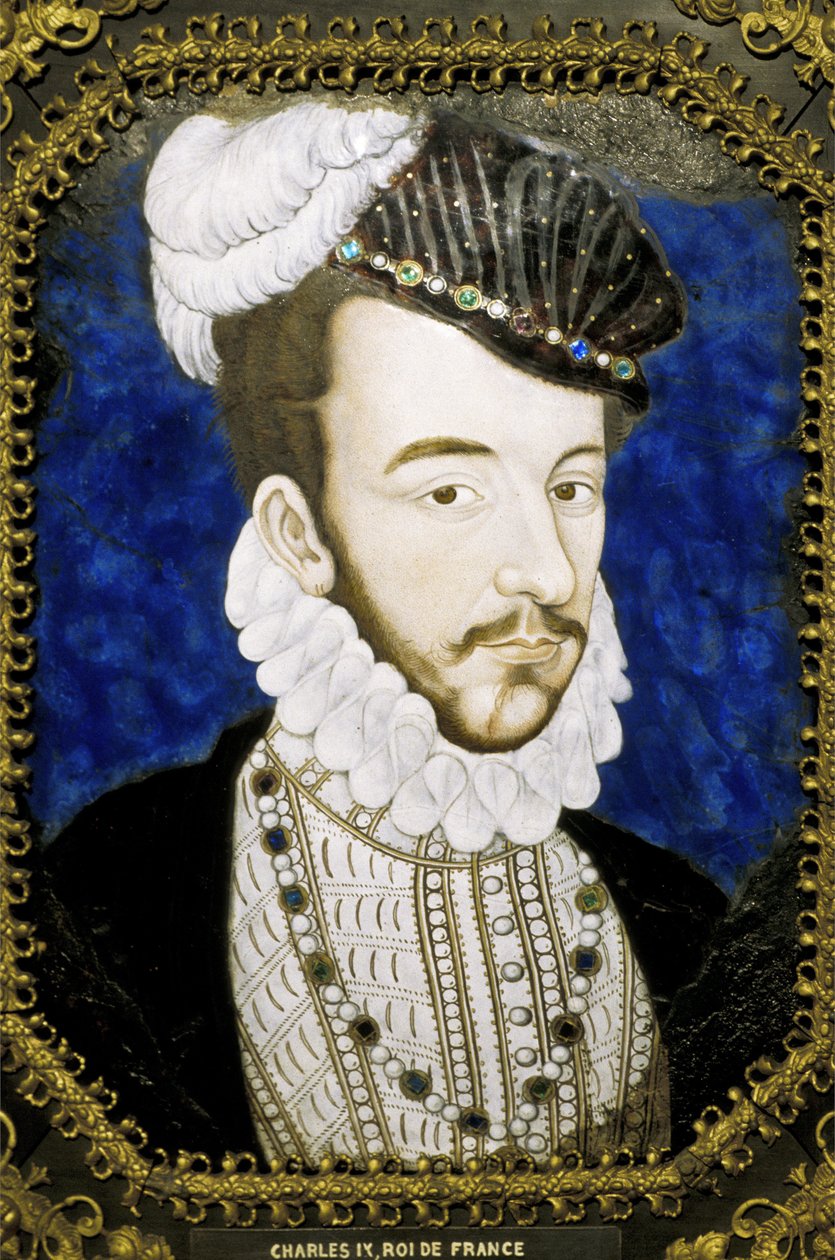 Metz (departamento 57) - Museu - Esmalte de Limoges do século XVI - representando o rei Carlos IX de Unknown