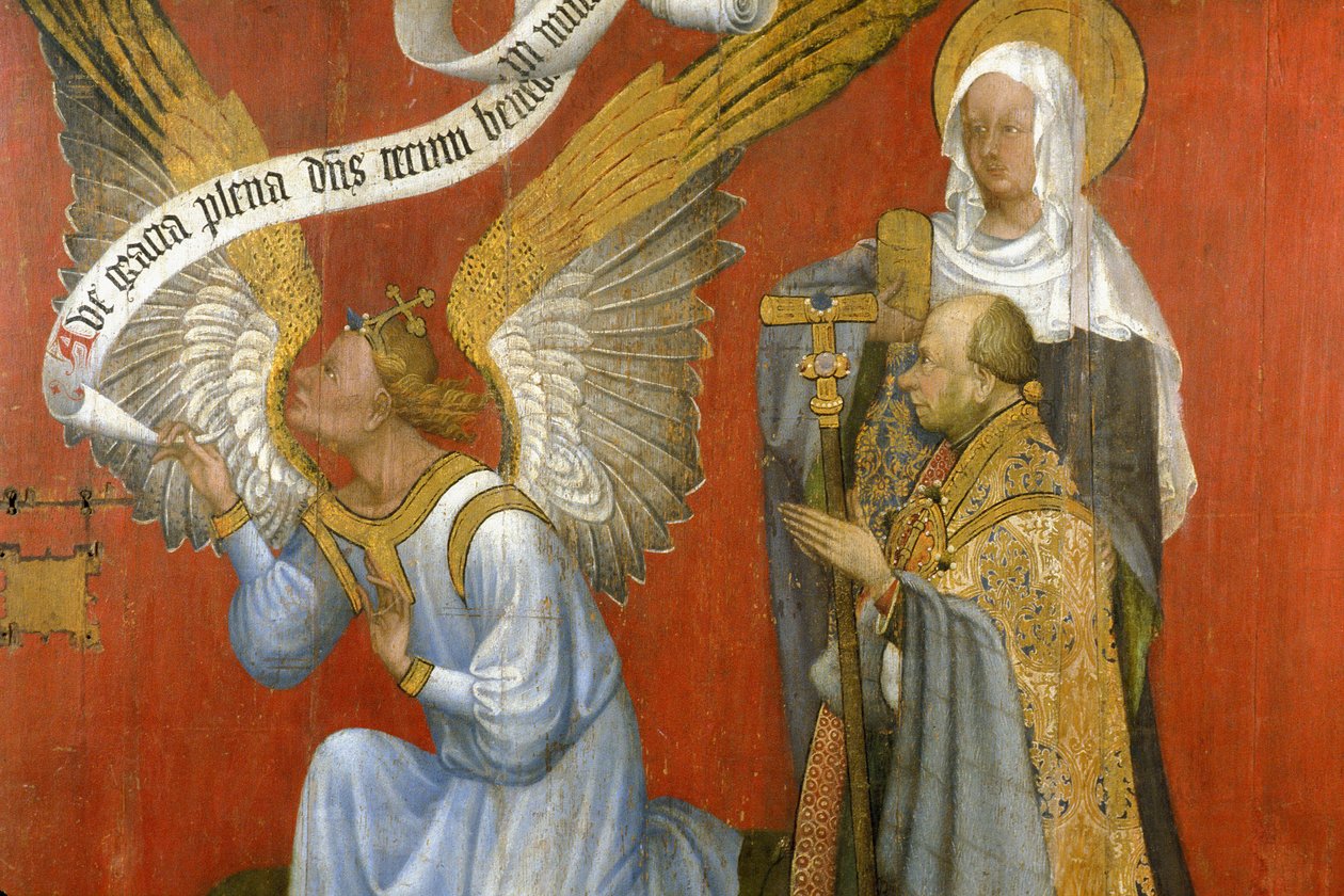 Picardia 084 - Laon - Museu - “O Doador e o Anjo da Anunciação” - Mestre das Horas de Rohan - Pintura a óleo sobre carvalho do século XV de Unknown
