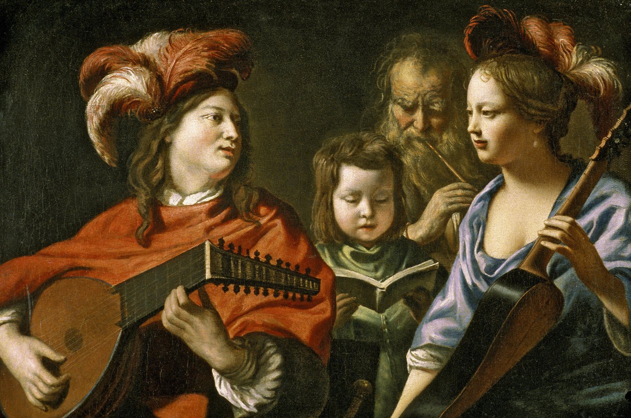 Picardie 086 - Laon - Musee - "" o concerto "" por Mathieu Le Nain (1607-1667) de Unknown