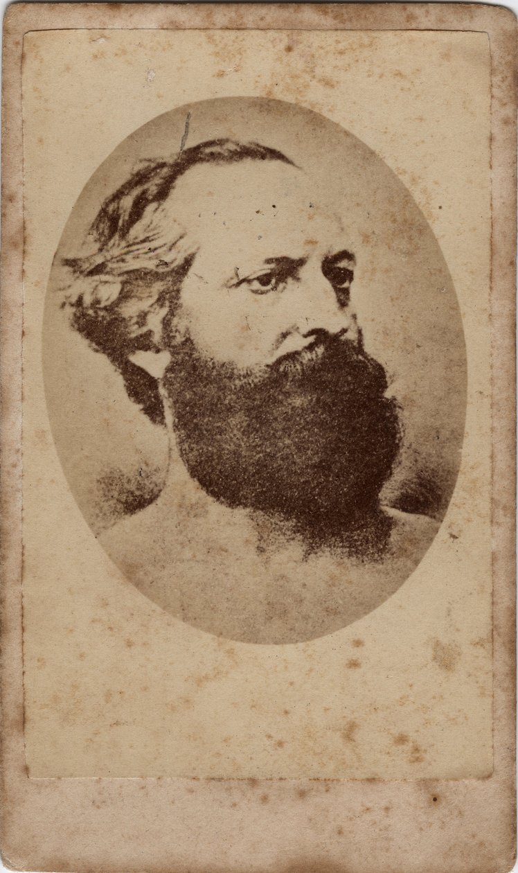 Retrato de Felice Orsini (1819-1858), revolucionário italiano e patriota que participou do Risorgimento. Impressão do século XIX em cartolina Dim. 6x10 cm de Unknown