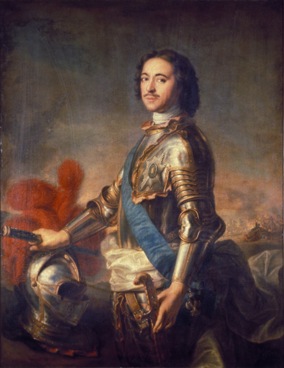 Retrato do czar Pedro, o Grande da Rússia (Pedro I: 1672 - 1725) por J, M, Natier. de Unknown