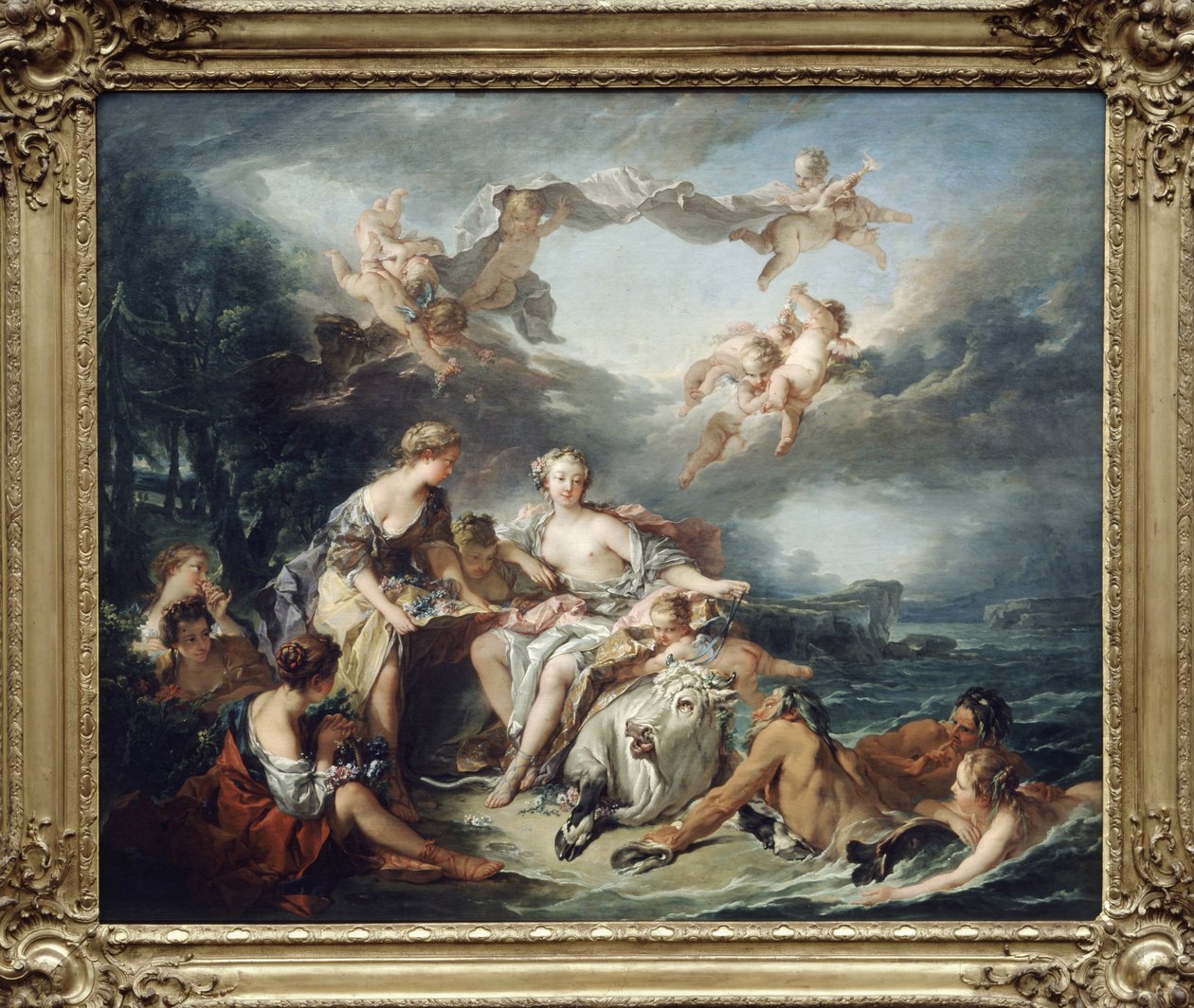 O rapto da Europa - por Boucher, 1747, Museu do Louvre de Unknown