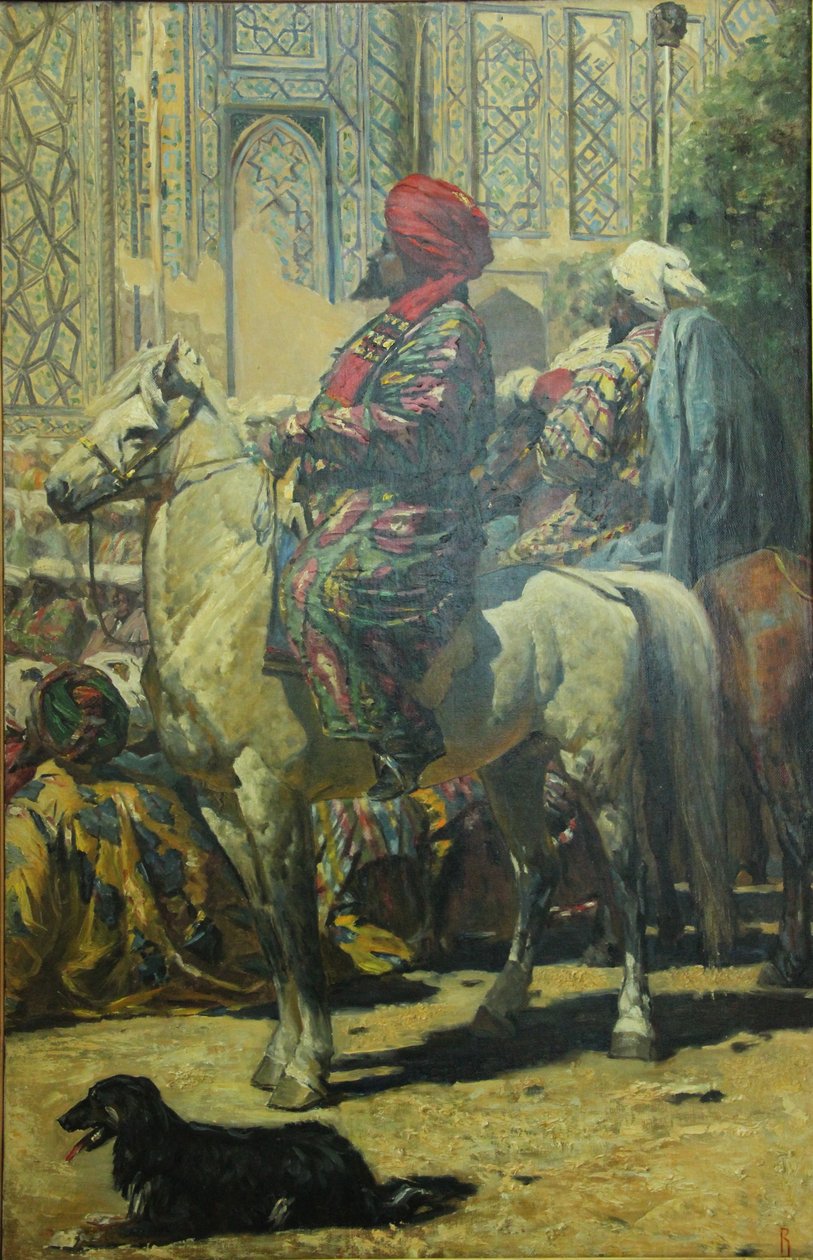 O cavaleiro em Samarcanda. Estudo para a pintura O triunfo de Василий Васильевич Верещагин