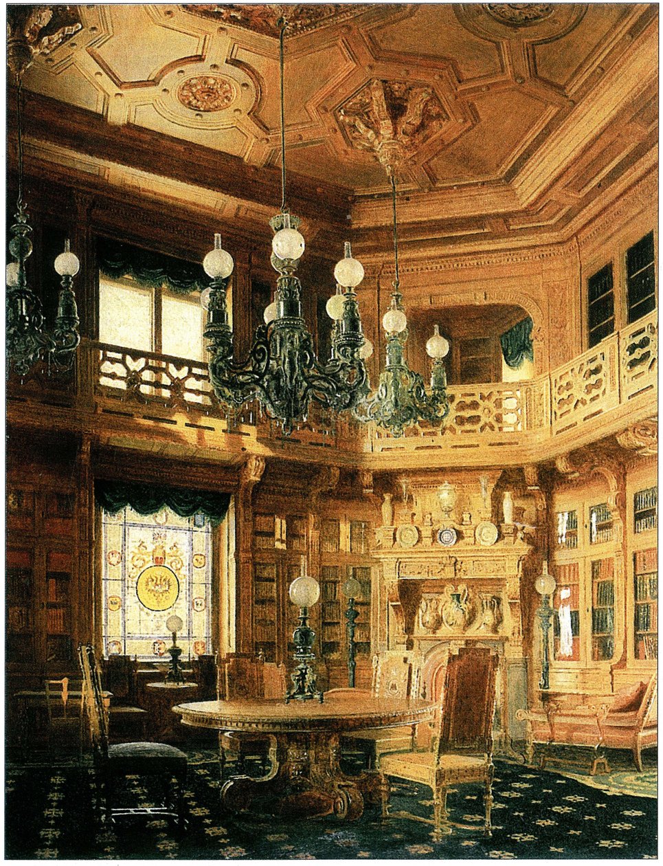 Biblioteca Anichkov Palace. Imagem de 1869 de Бобров А.А.