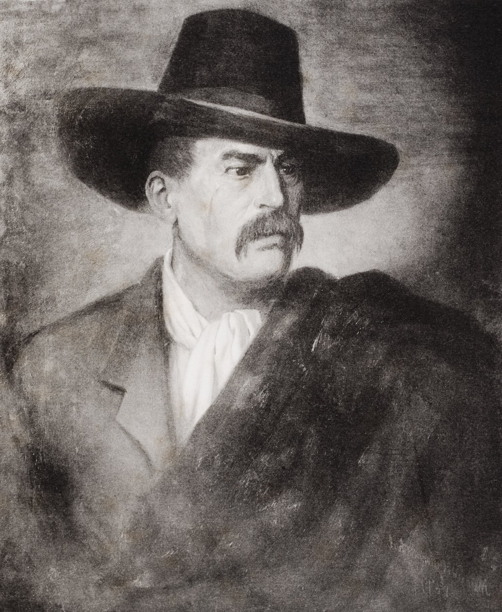 Sir Richard Francis Burton (1821-1890), pintado por Madame Gutmansthal de Benvenuti, de "A Vida do Capitão Sir Richard Burton, Volume II", de Isabel Burton (1831-1896), publicado em 1893 de English School