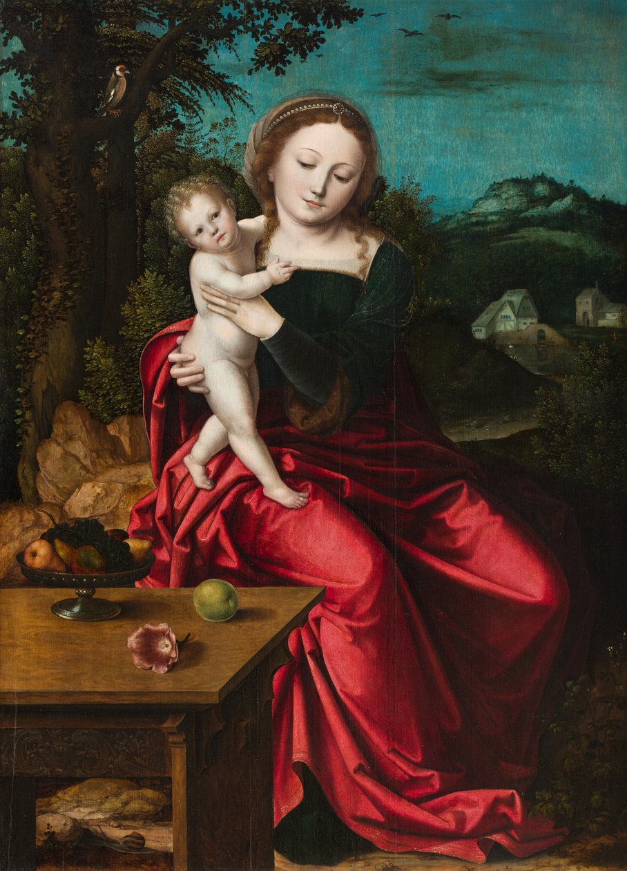 Madonna e criança, c.1515 de Master of the Parrot