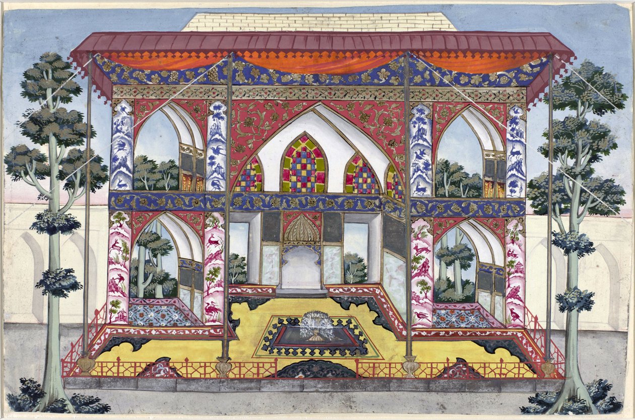 Privado Diwan (edifício da corte) de Shah Safi I da Pérsia de Anonymous