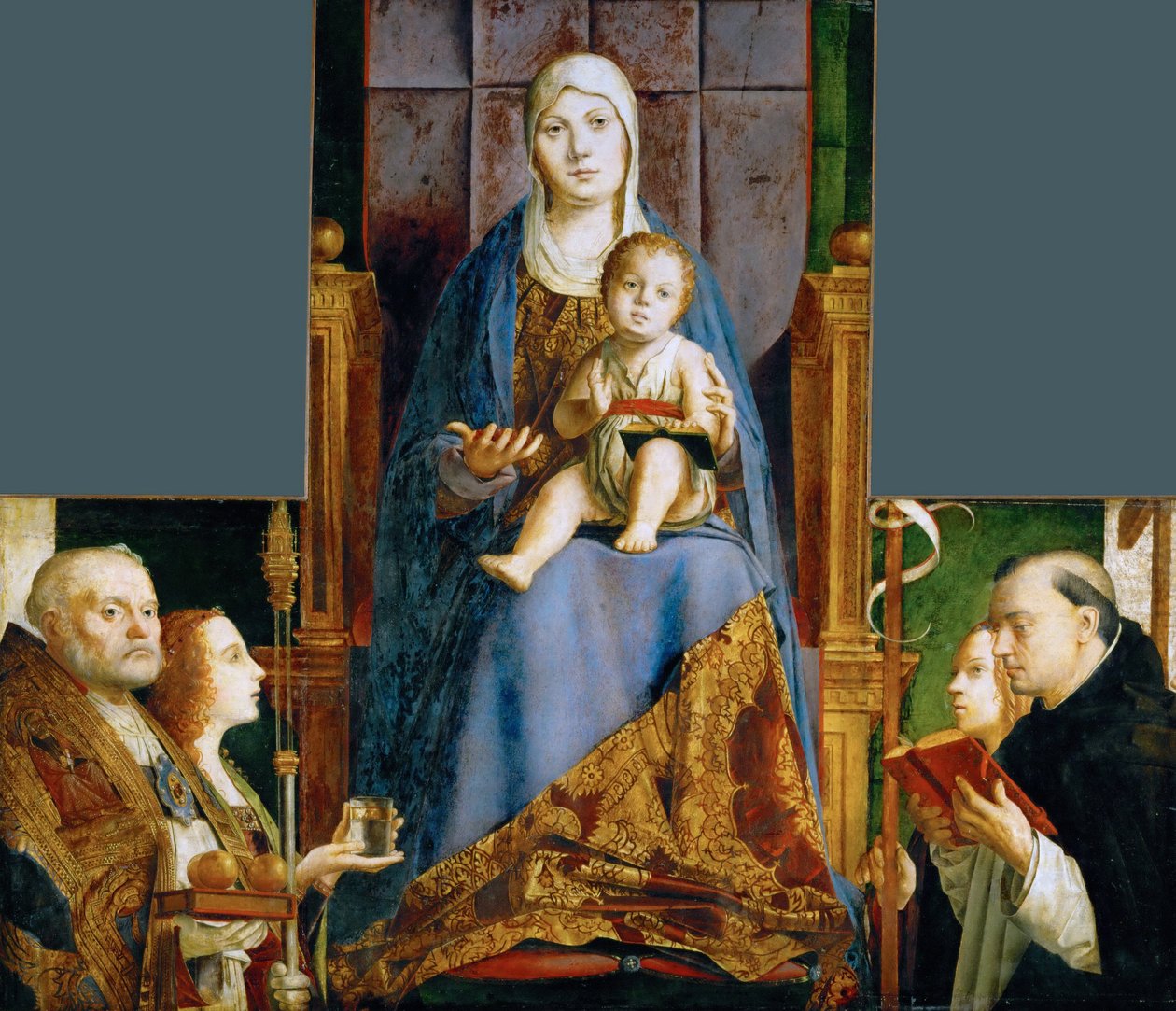 Madonna com SS Nicholas de Bari, Anastasia, Ursula, Dominic e Helen de Antonello de Antonio