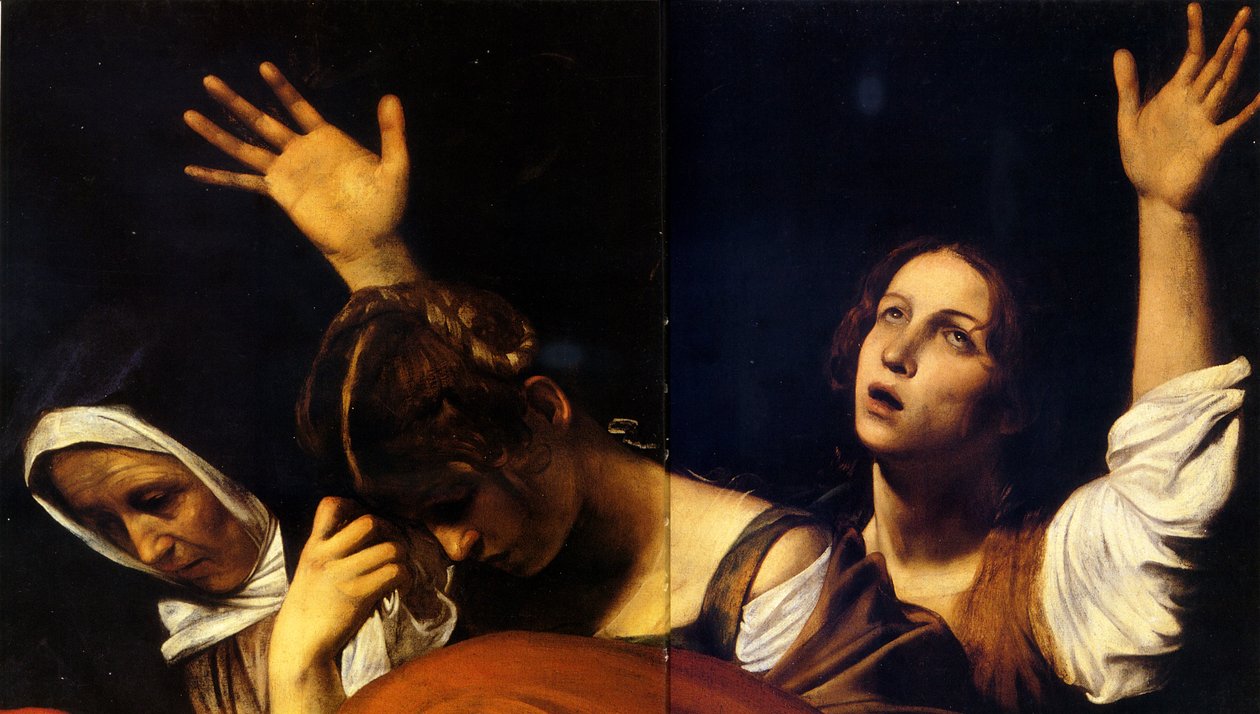 Deposição (parte superior) Caravaggio de Michelangelo Merisi Caravaggio
