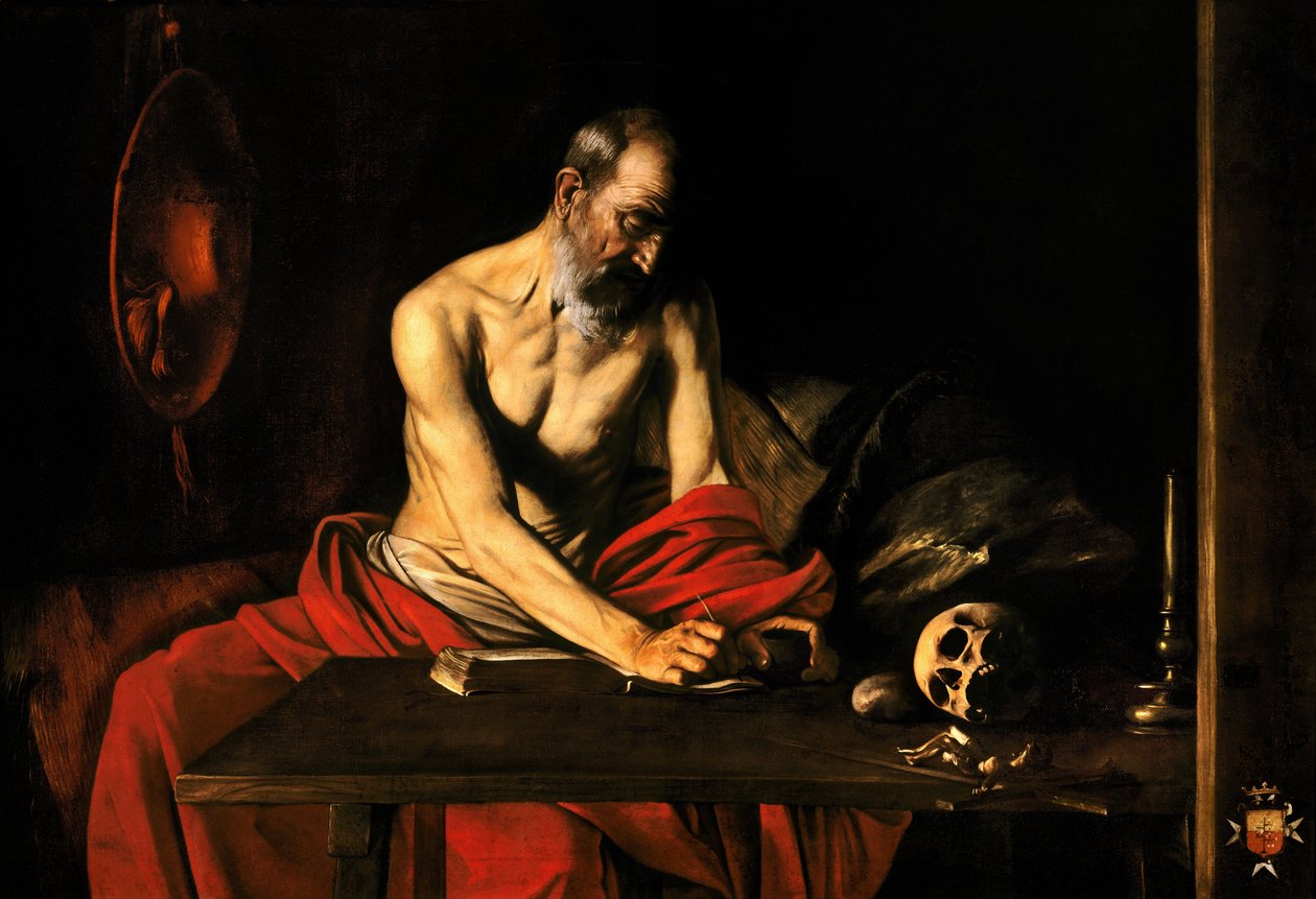 São Jerônimo Escrita de Michelangelo Merisi Caravaggio