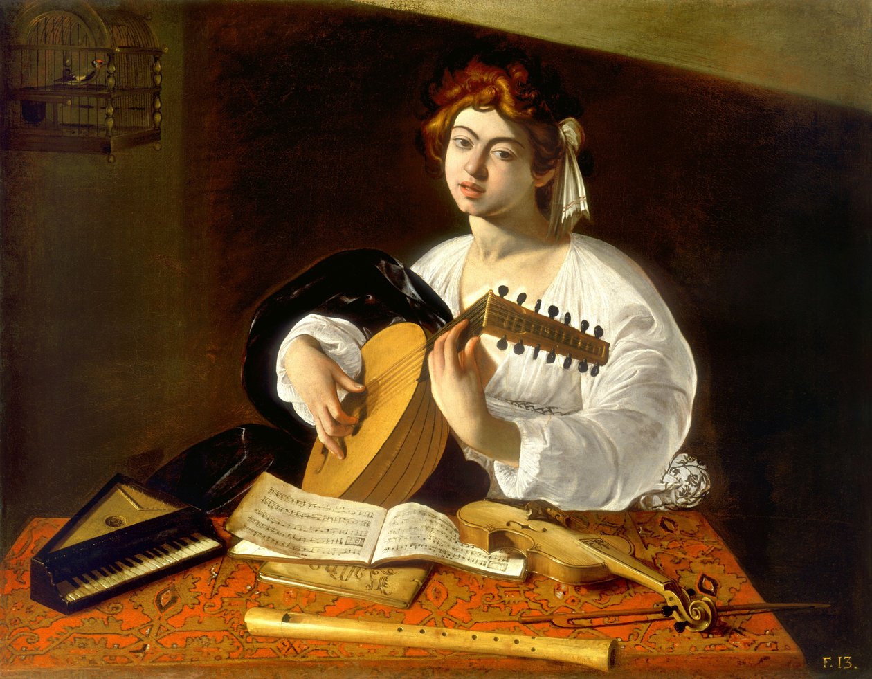 O jogador do alaúde de Michelangelo Merisi Caravaggio