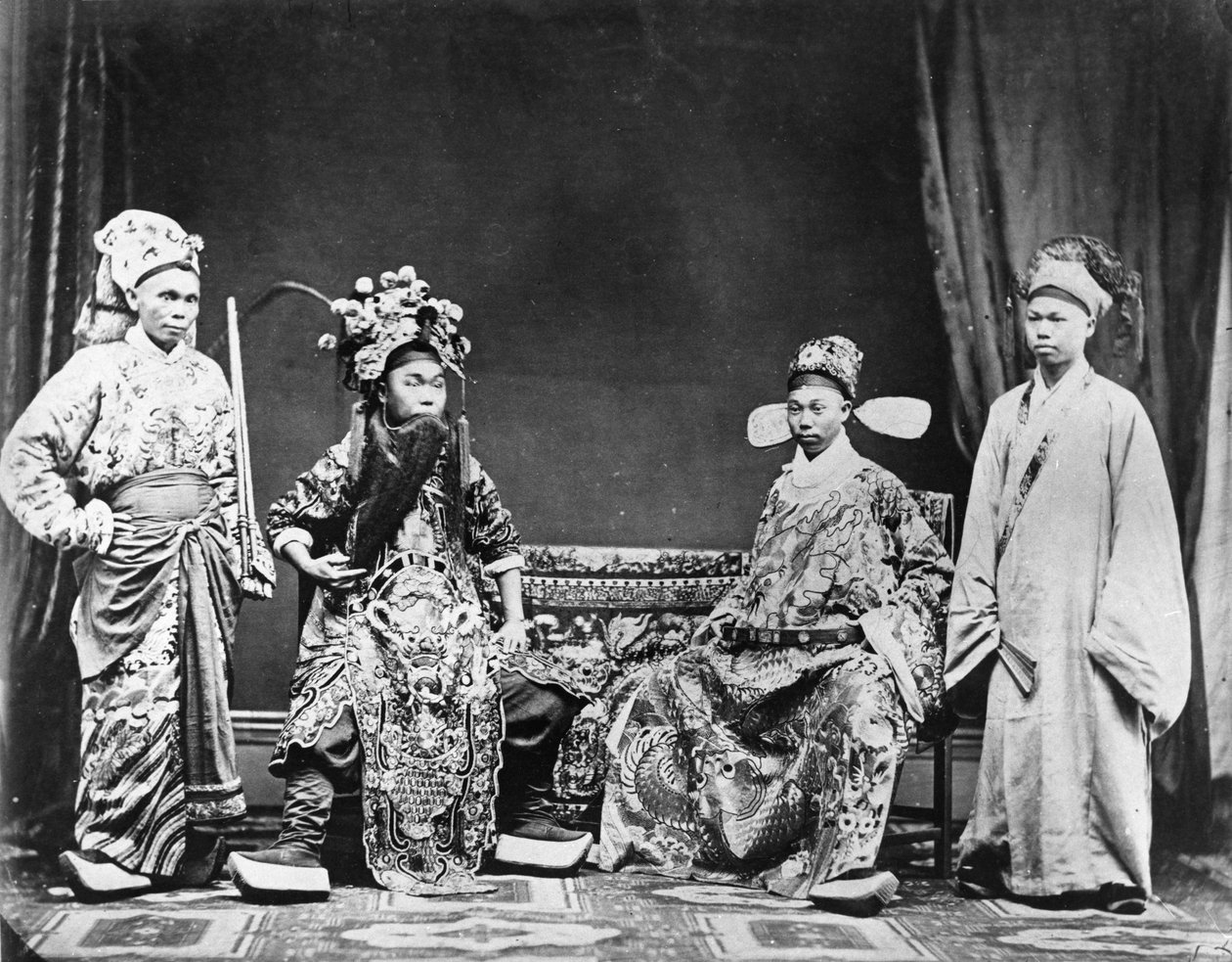 Atores Chineses, 1878 de English Photographer