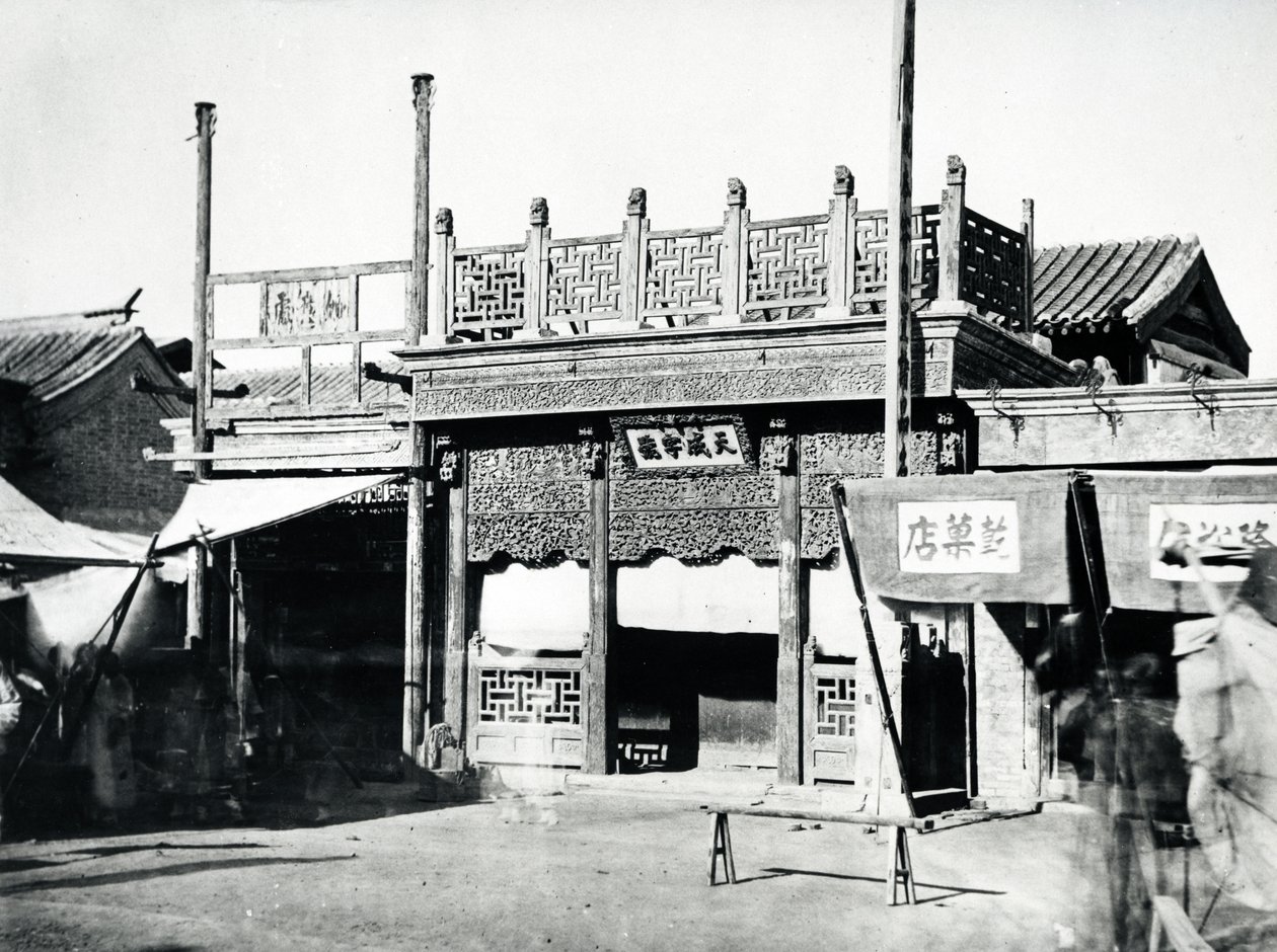 Edifício chinês, c.1870 de English Photographer