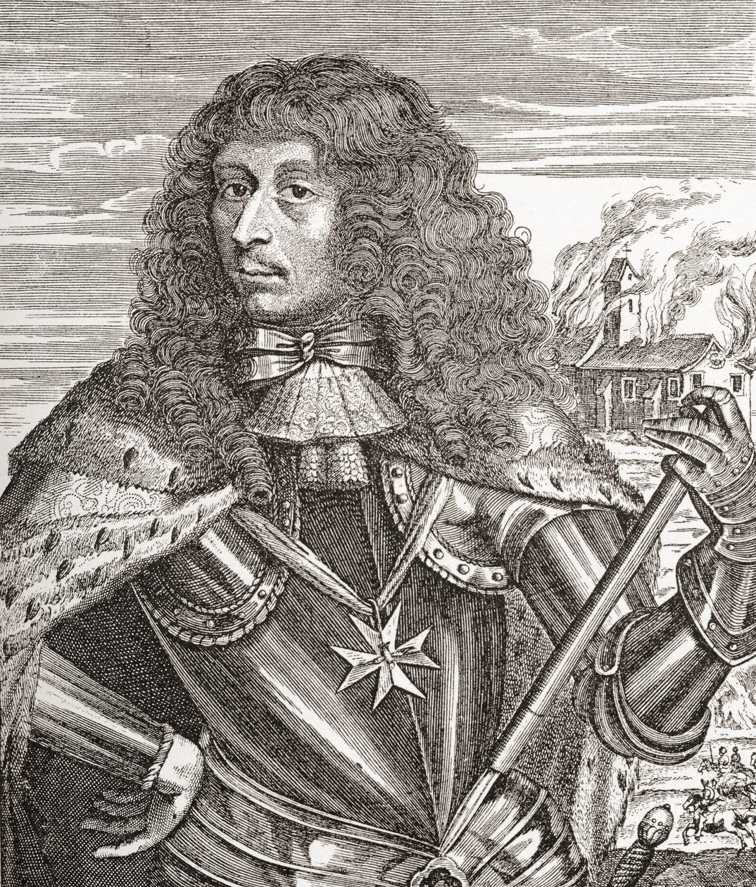 Louis de Bourbon, Príncipe de Conde, o Grande Condé, 1621 1686. General francês. Das horas livres publicadas 1908. de French School