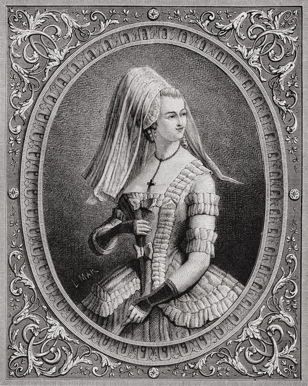 Yolande Martine Gabrielle de Polastron (1749-93) Madame de Polignac, de "História da Revolução Francesa" por Louis Blanc (1811-82) gravada por Pannemaker (n.1822) 1847-62 de French School