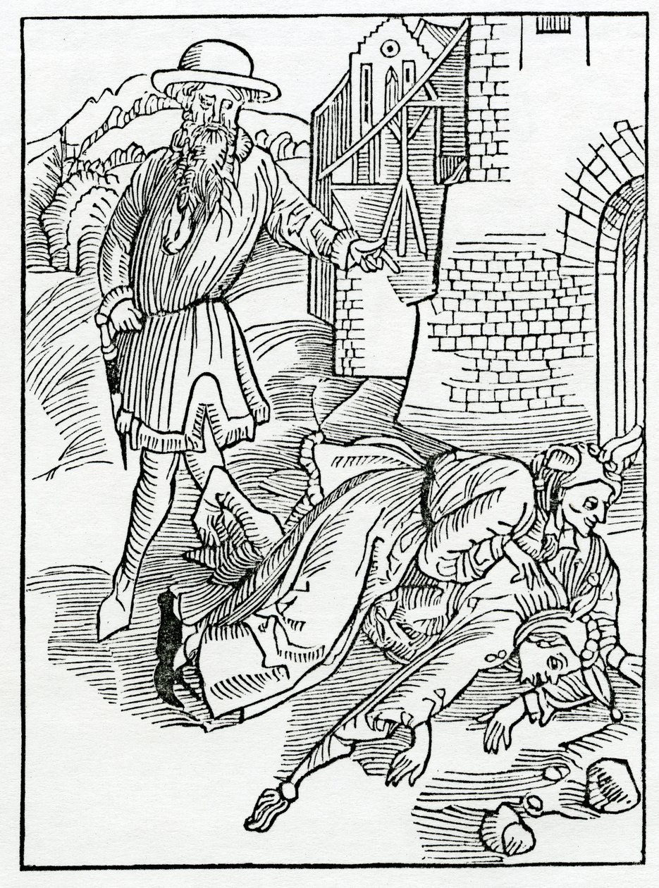 De folys que podem nat ter cuidado com o mysfortune e exemplos de outros danos, ilustração de tradução inglesa de Alexander Barclay de &39;The Ship of Fools&39;, de uma edição publicada em 1874 (engra de German School
