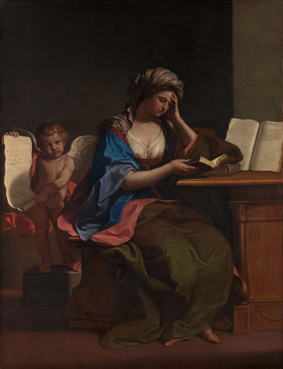 A Sibila Samiana com um Putto de Guercino
