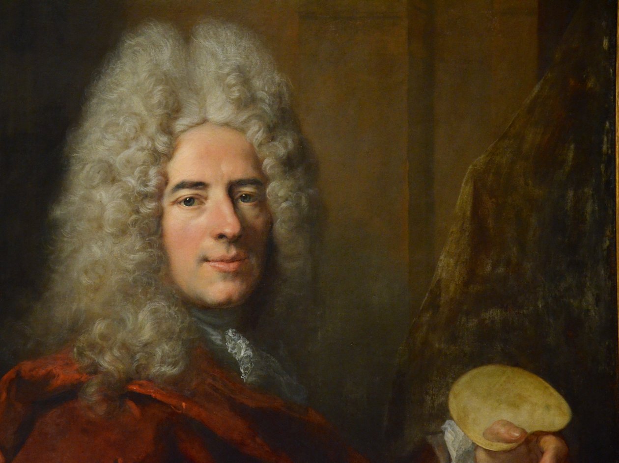 Retrato de Jacques-Antoine Arlaud (detalhe) de Largilliere