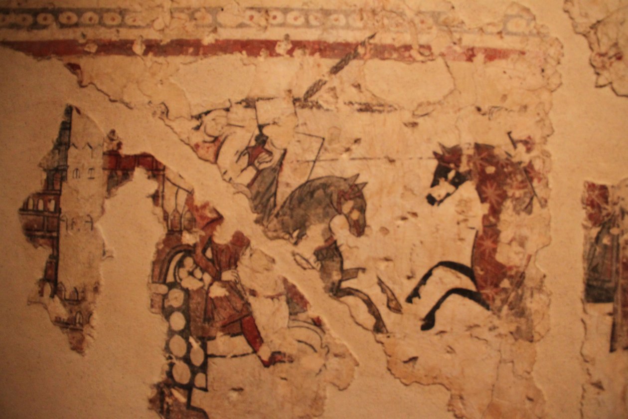 Murais do final do século XIII ou início do século XIV. Museu Histórico de Barcelona de Léna