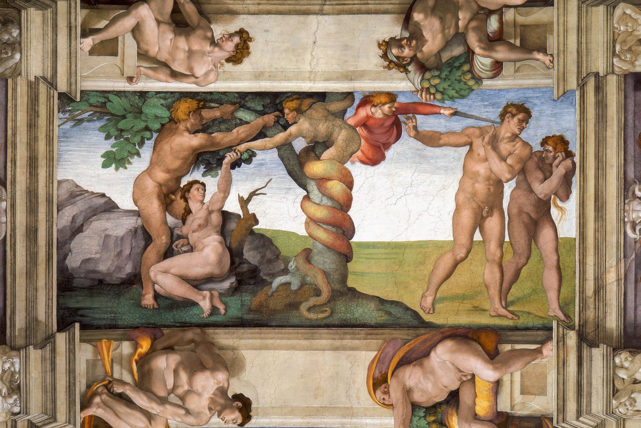 Expulsão do Paraíso de Michelangelo Buonarroti