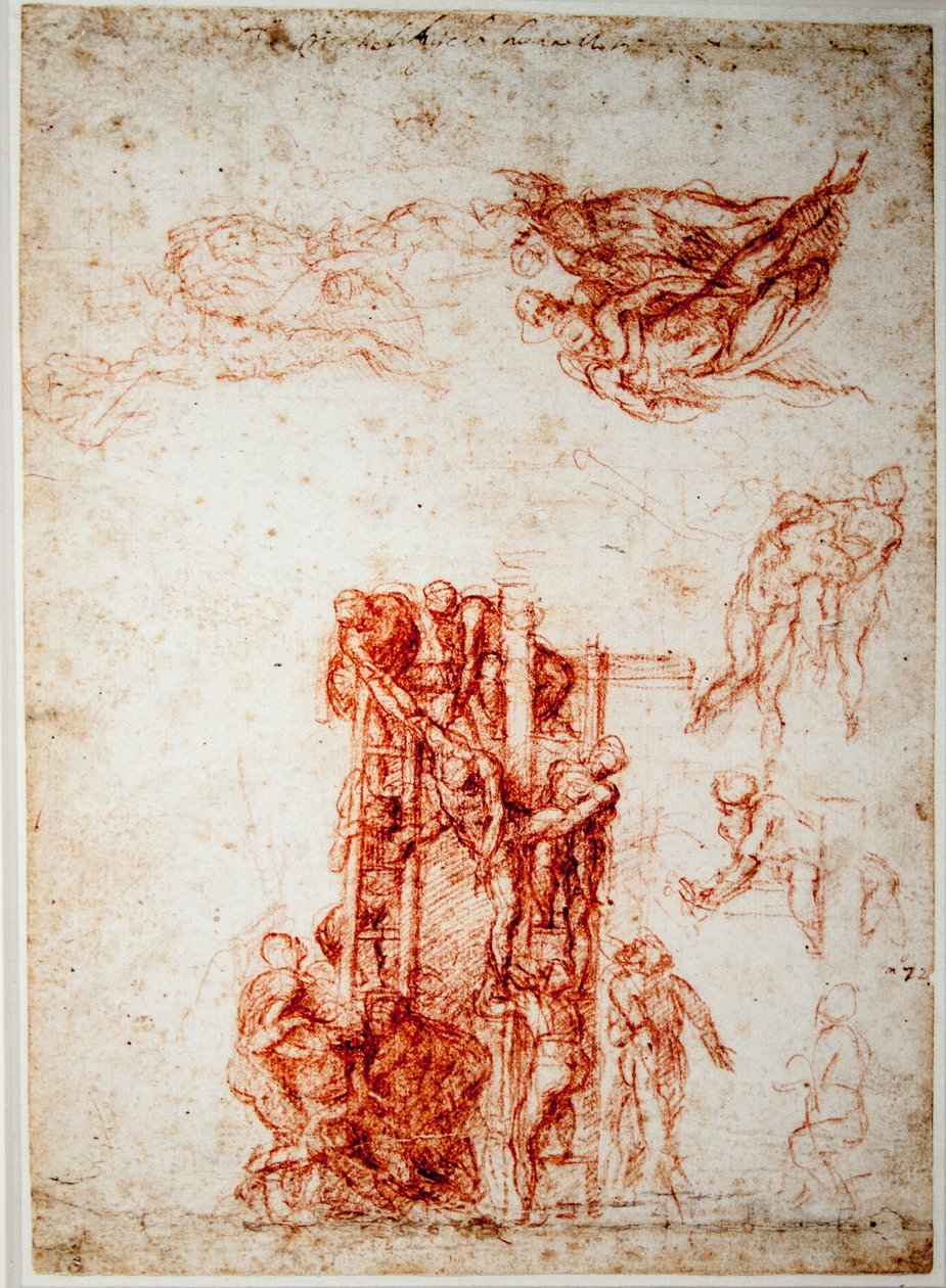 Estudos para uma deposição da cruz de Michelangelo Buonarroti