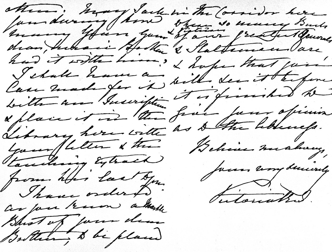 Carta a Miss Gordon, agradecendo-lhe pelo presente de uma Bíblia que pertencera a seu irmão, o general Gordon, e perguntando há quanto tempo Gordon possuía esse "tesouro", escrito no Castelo de Windsor, em 16 de março. de Queen Victoria