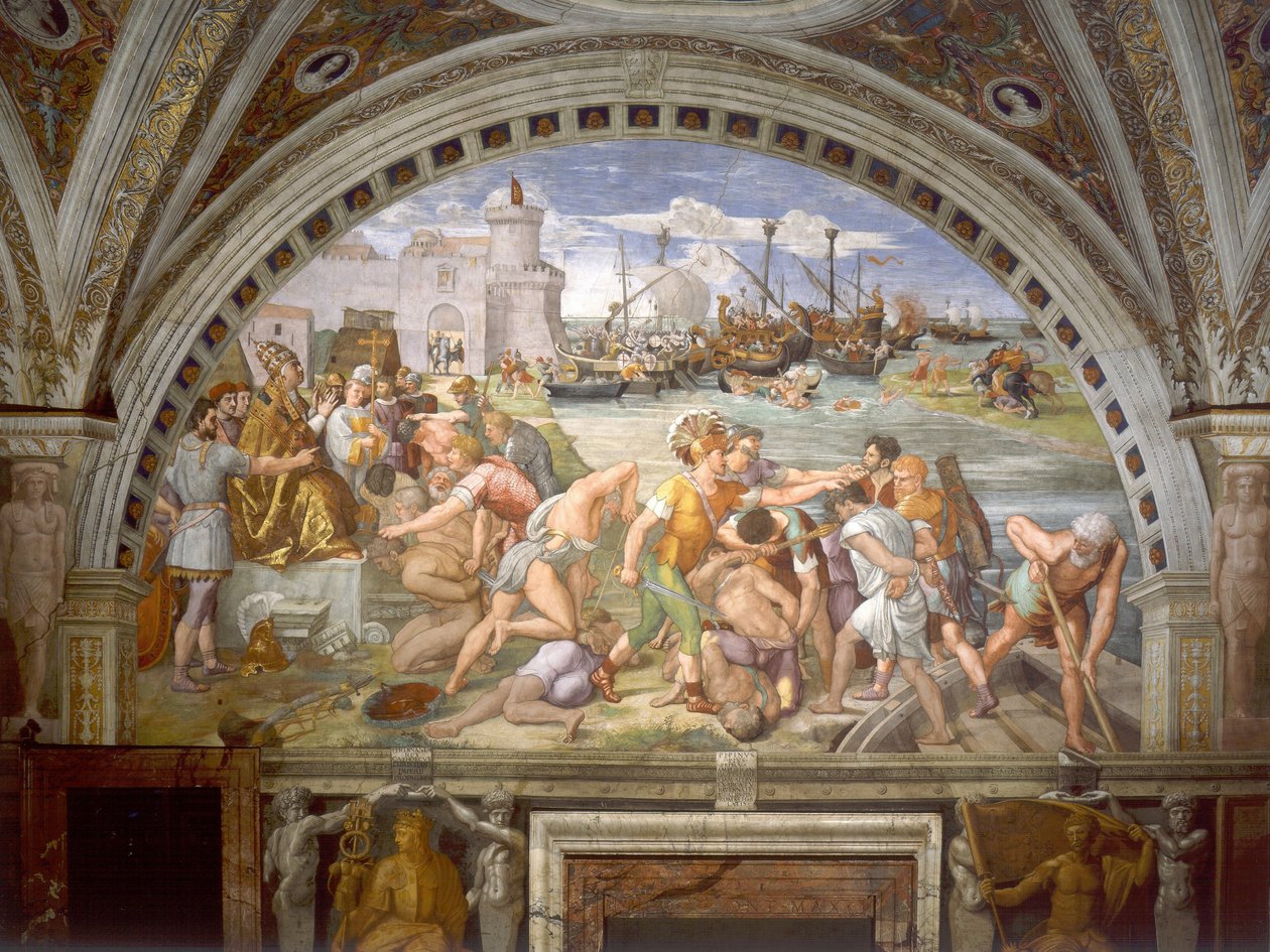 Batalha de Ostia de Raffaello Sanzio Raphael