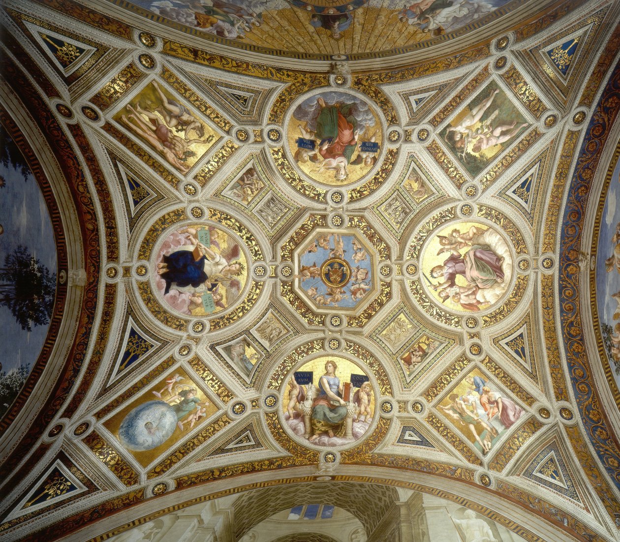 Abóbada da Estância del Sello de Raffaello Sanzio Raphael