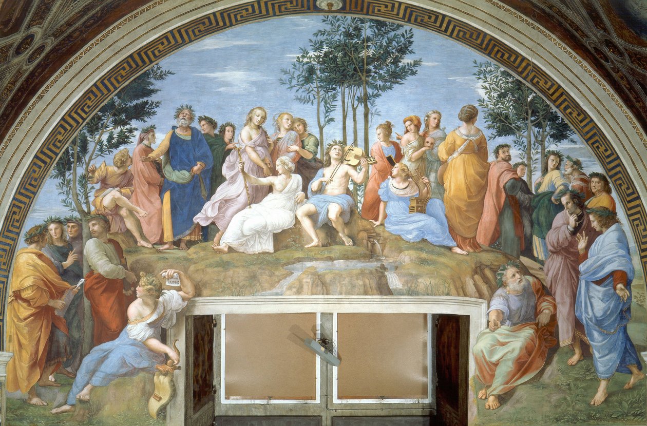 O Parnaso de Raffaello Sanzio Raphael