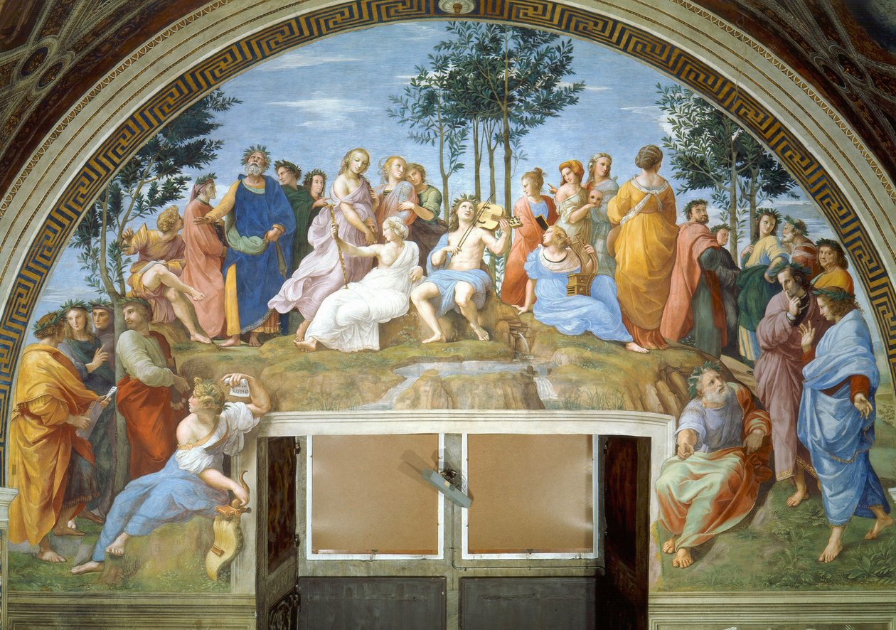 O Parnaso de Raffaello Sanzio Raphael