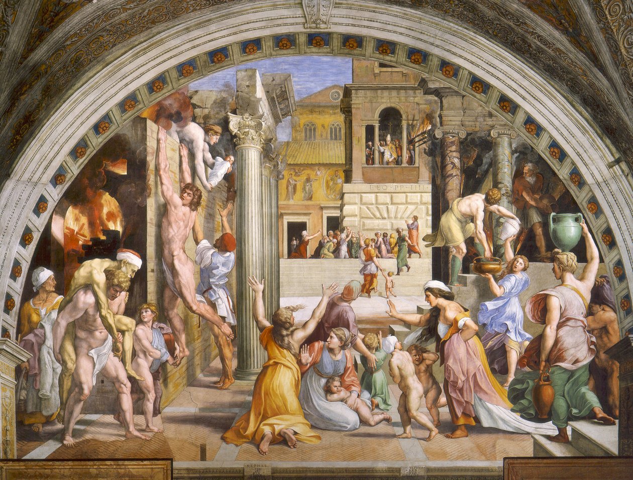 Fogo do Borgo de Raffaello Sanzio Raphael