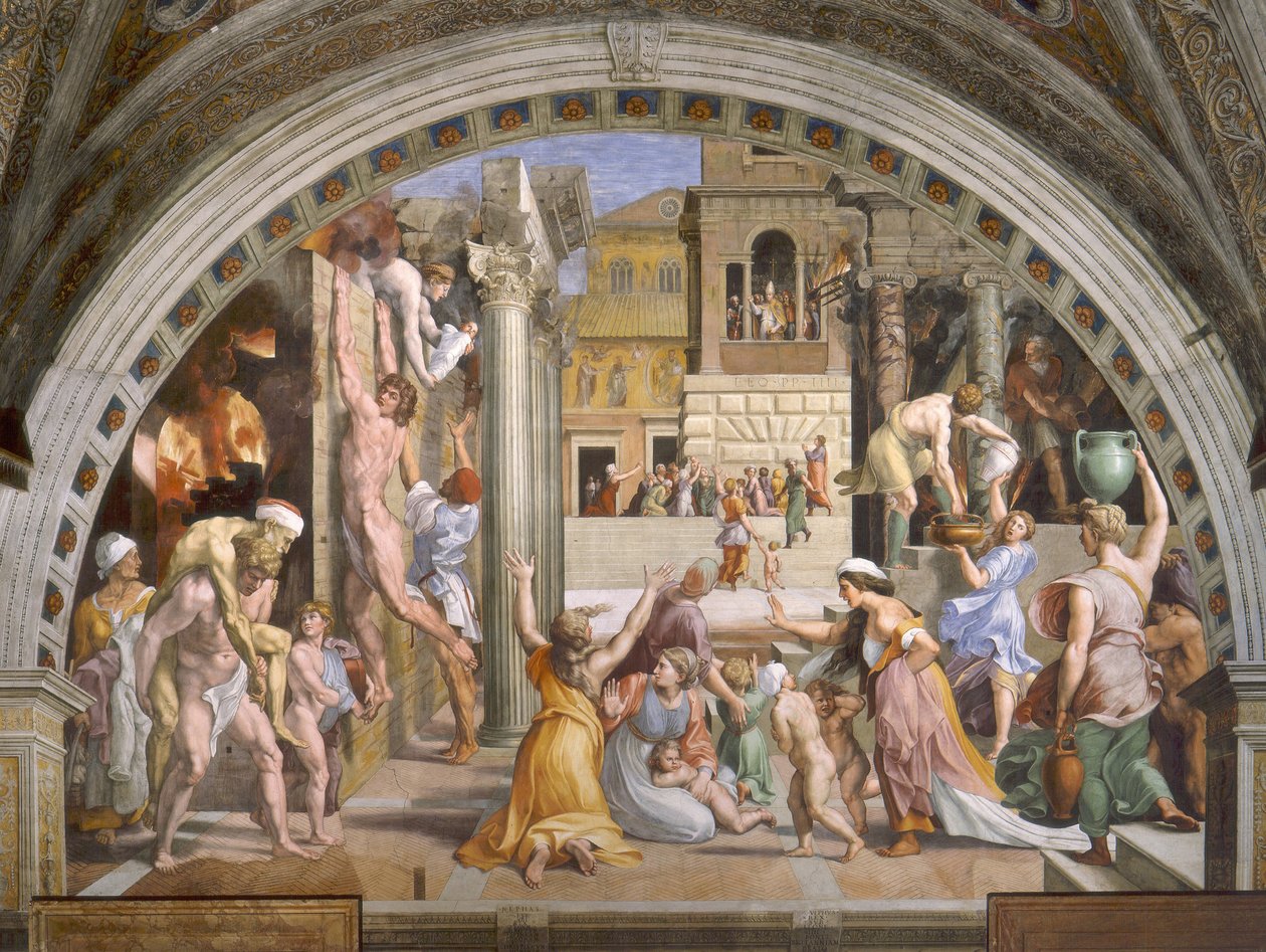 Fogo do Borgo de Raffaello Sanzio Raphael