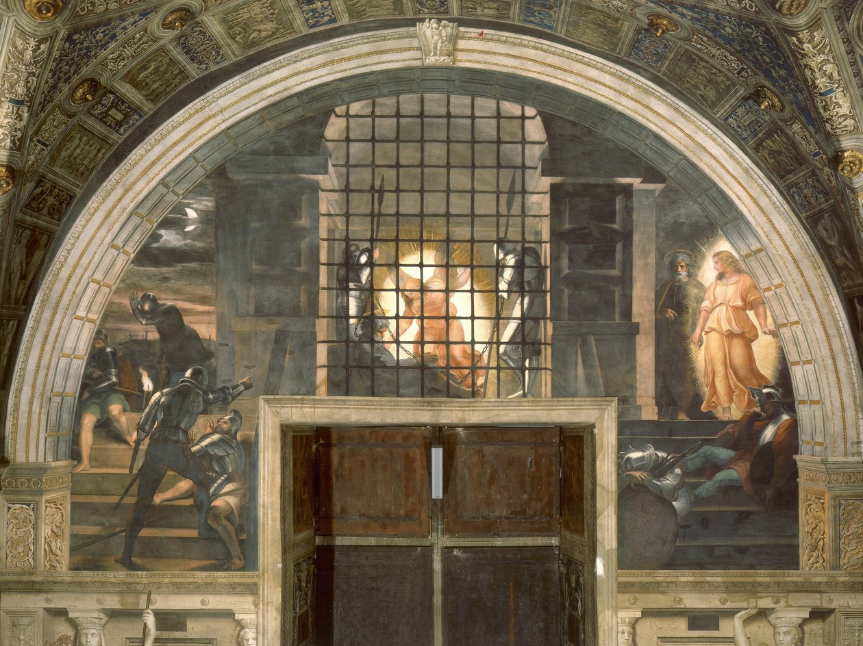 Libertação de San Pedro de Raffaello Sanzio Raphael