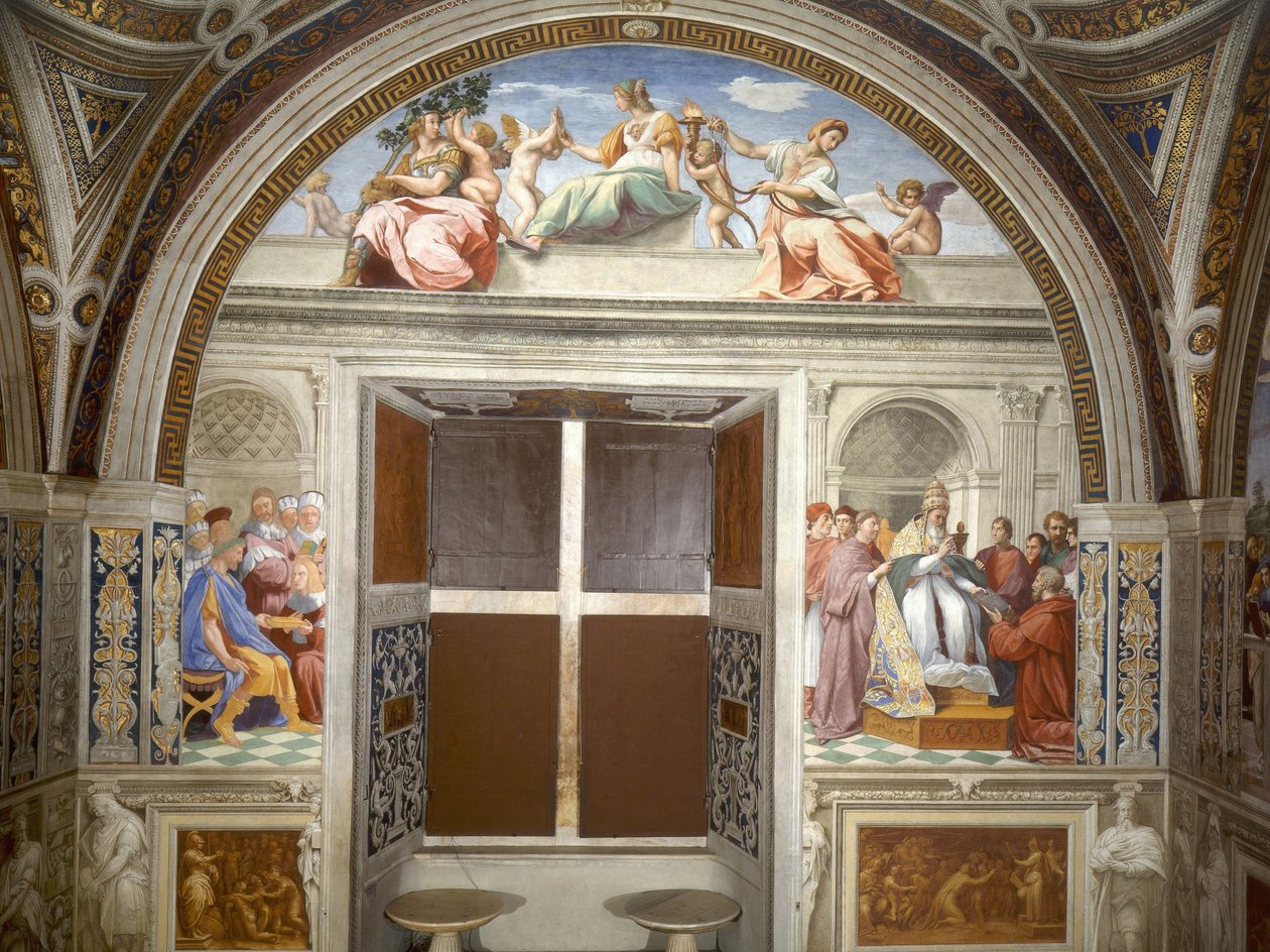 Virtudes cardeais e teológicas de Raffaello Sanzio Raphael