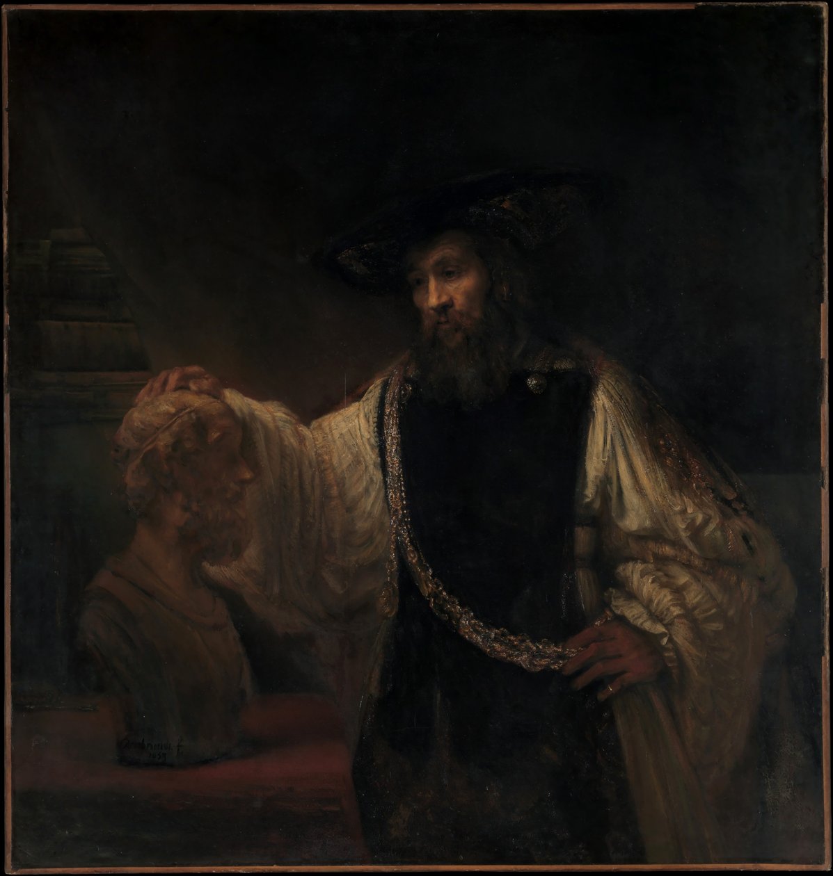 Aristóteles com um Busto de Homero de Rembrandt van Rijn