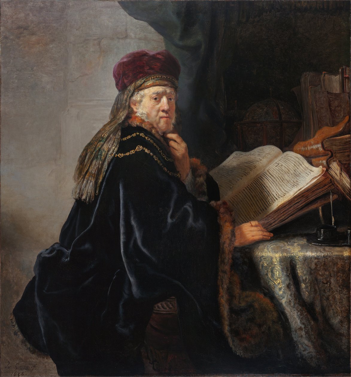 Um estudioso em seu estudo de Rembrandt van Rijn