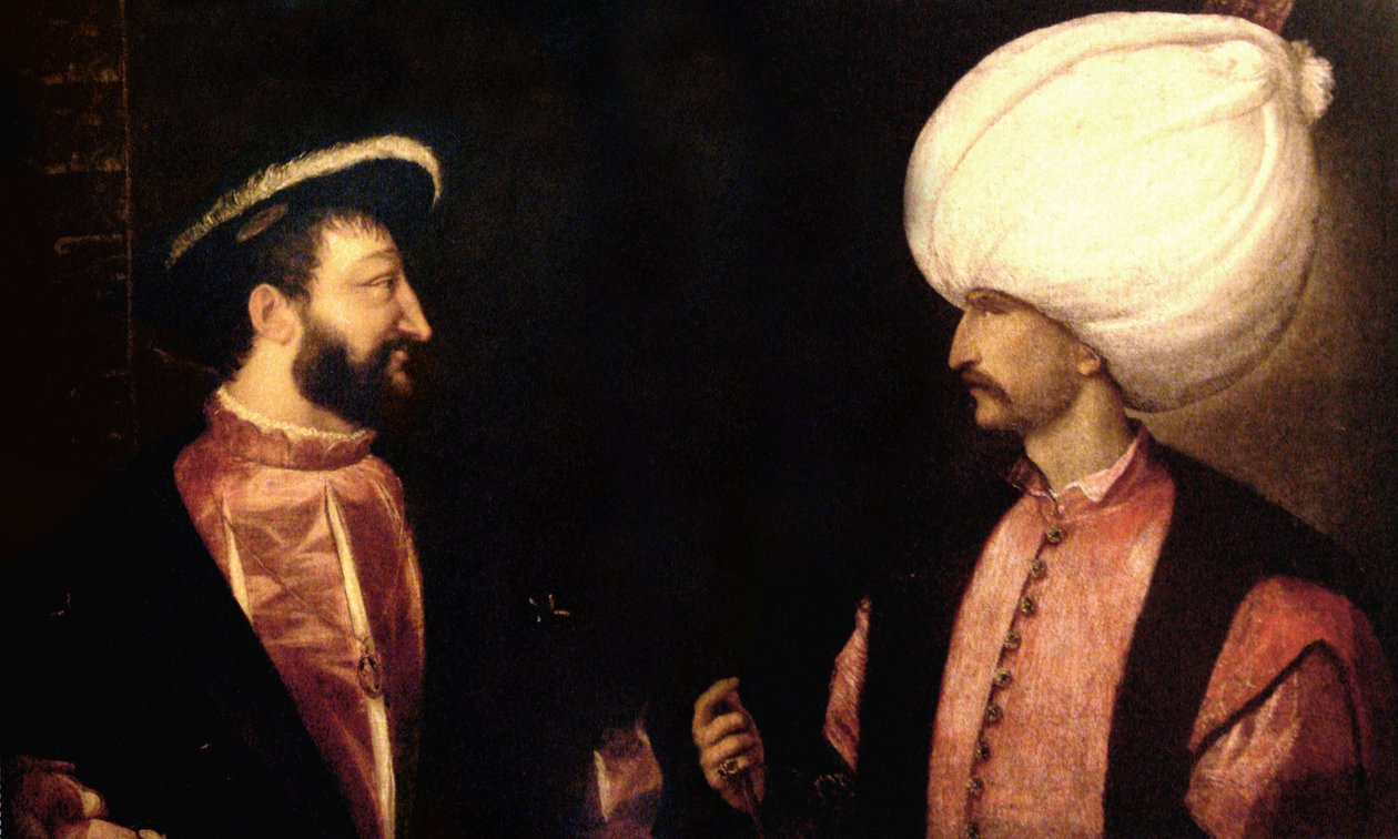 Francois I e Suleiman, o Magnífico de Tiziano Vecelli