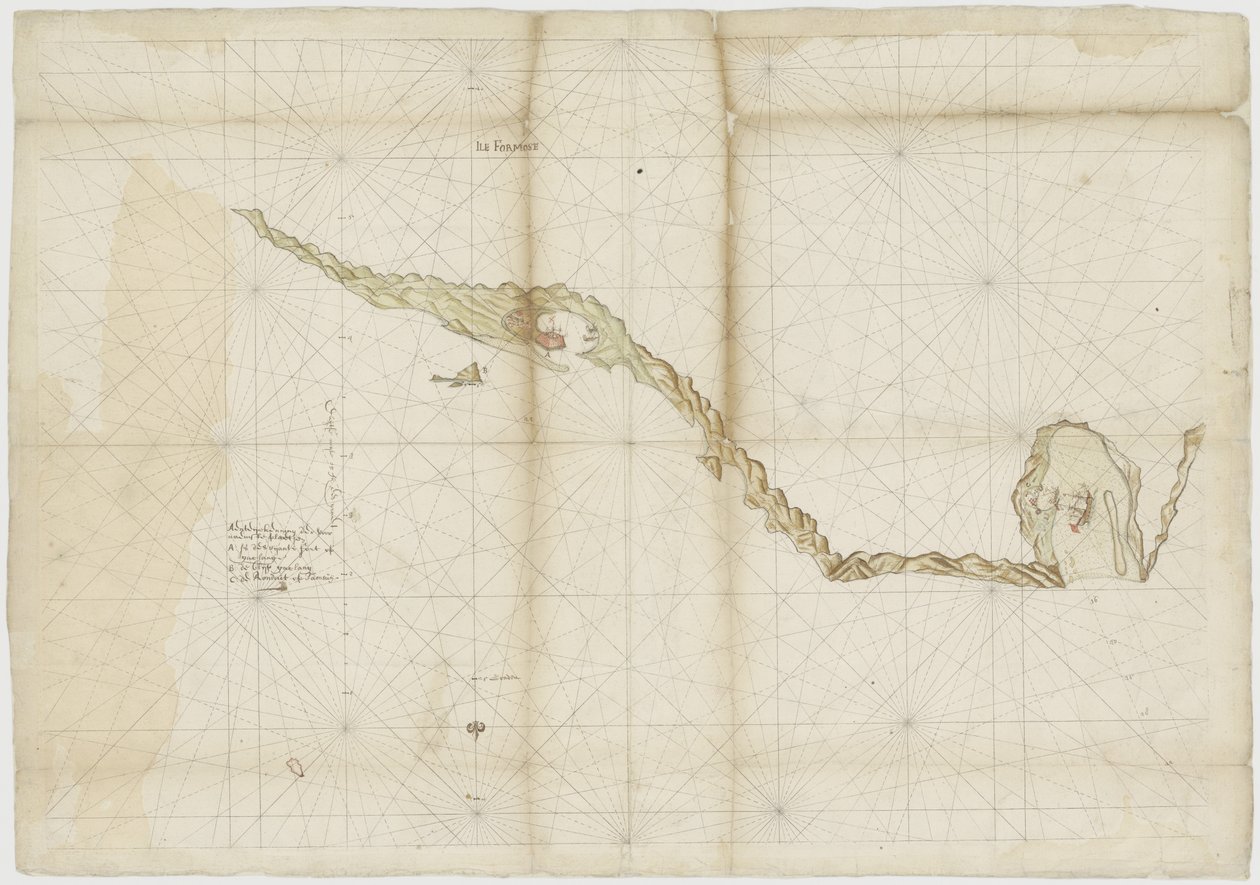 Mapa do forte espanhol em Tamsui, depois do VOC de Unbekannt Unbekannt
