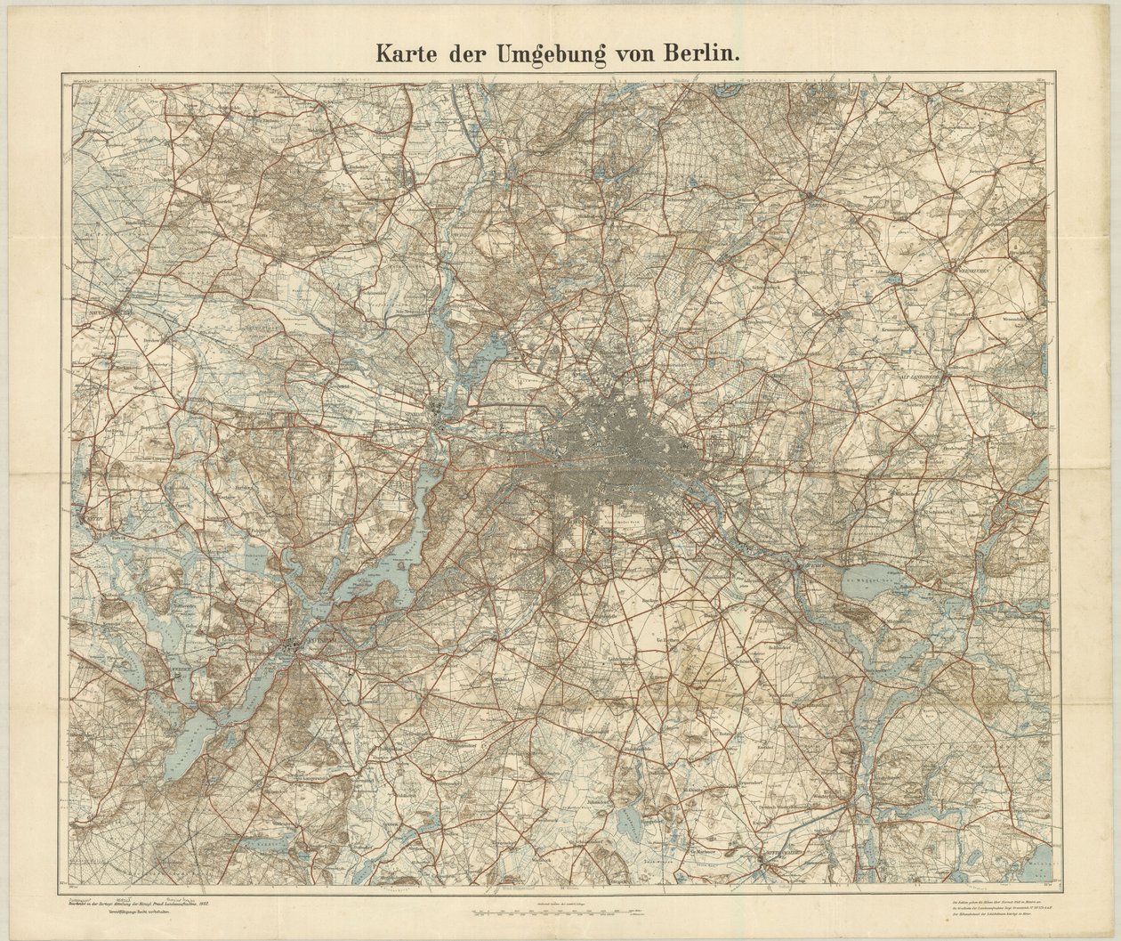 Mapa dos arredores de Berlim de Unknown