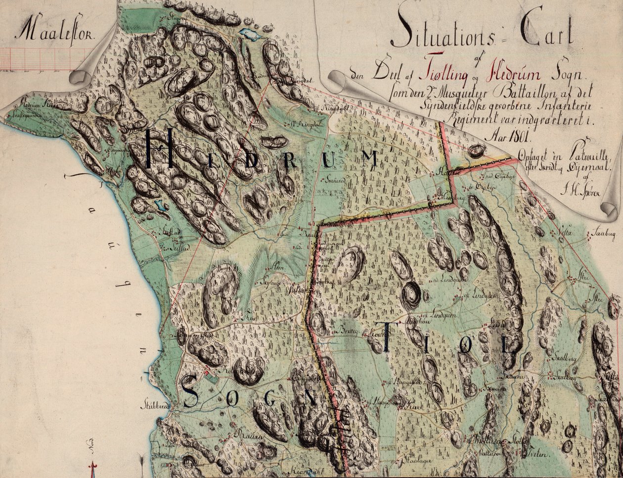 O mapa é publicado no desenho a mão (1801) e mostra Vestfold de Unknown