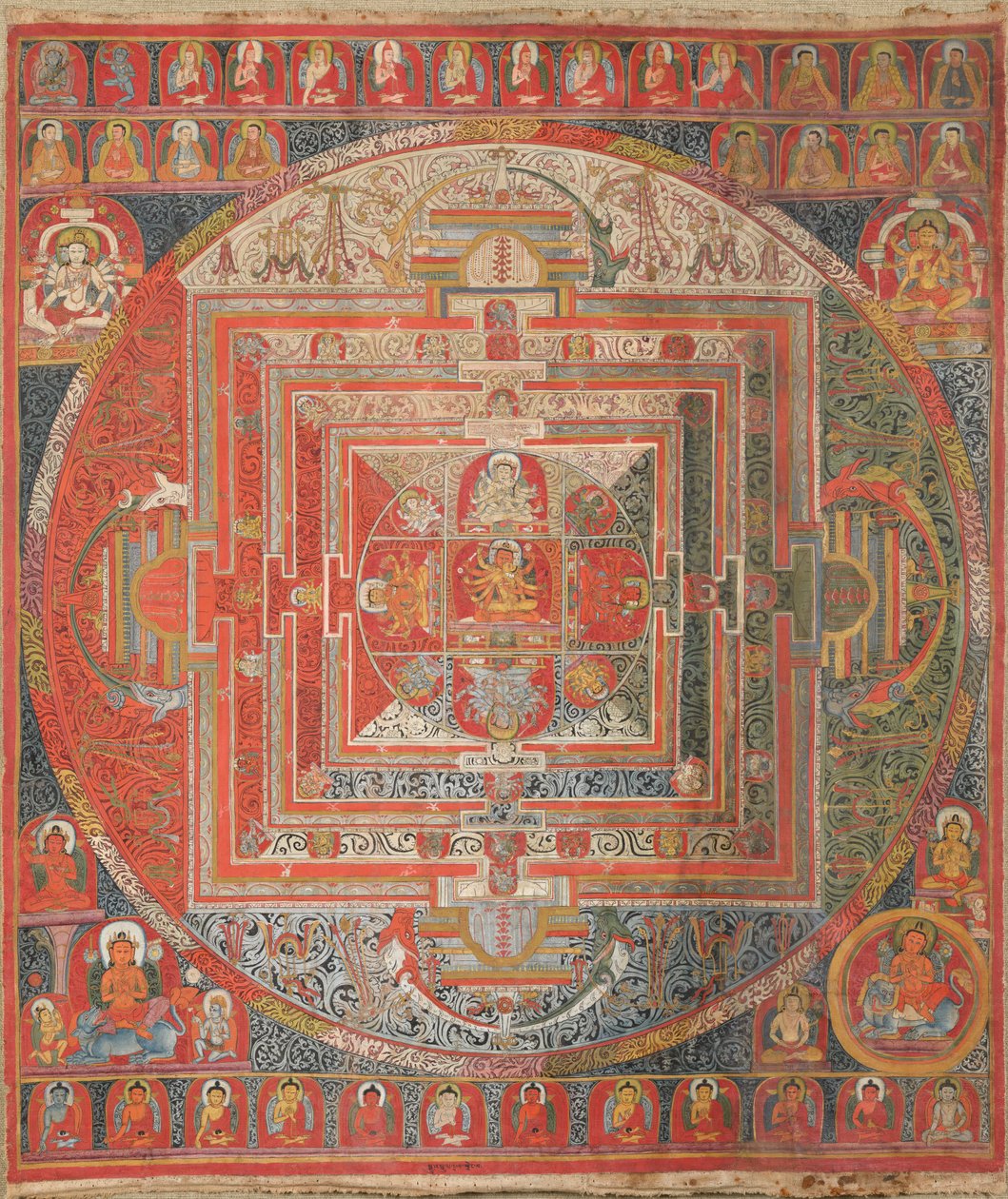 Manjuvajramandala com 43 divindades de Unknown