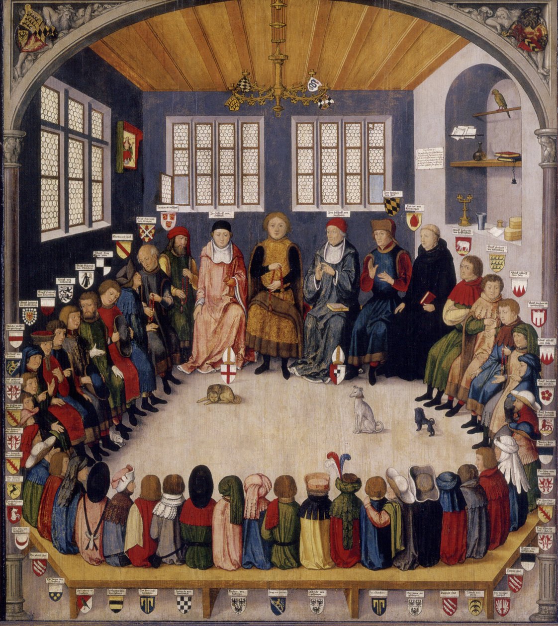 Reunião do Conselho do Conde Eberhard o Mild (1392-1417) de Unknown