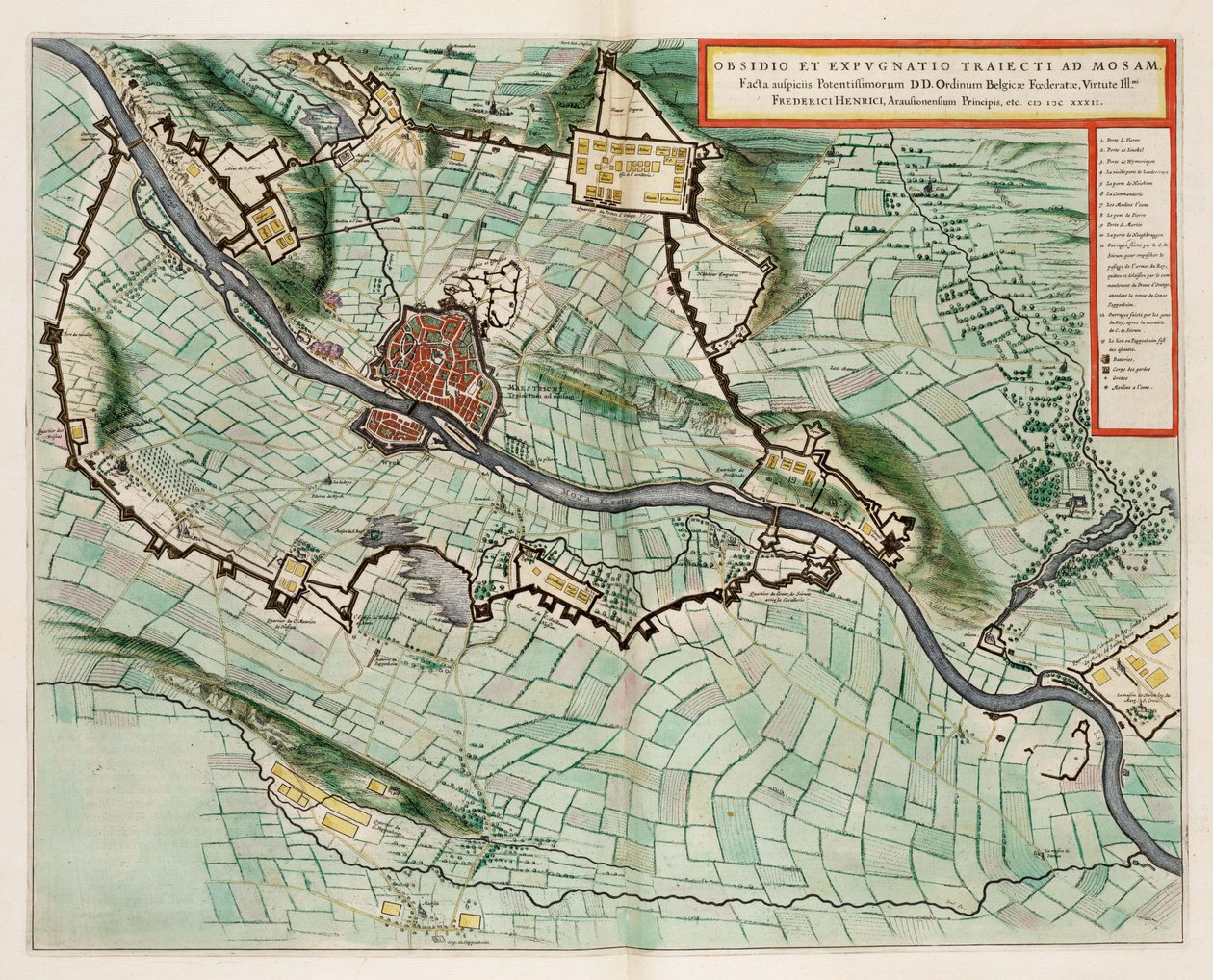 Cerco e captura de Maastricht por Frederick Henry em 1632 de Unknown