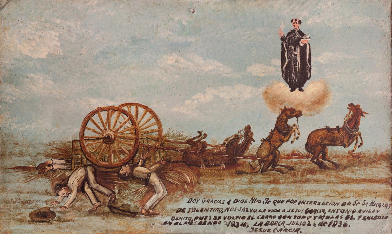 Oferta votiva dedicada a São Nicolás de Tolentino de Unknown