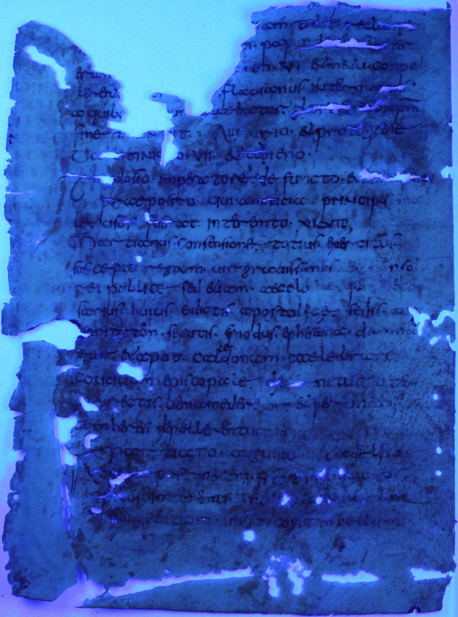 fólio 2 verso do códice (palimpsesto) de Unknown