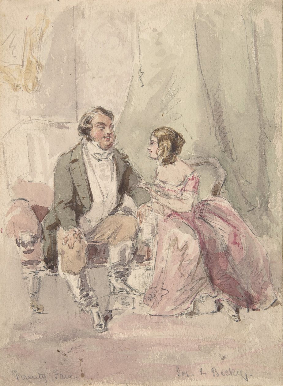 Cena da Vanity Fair: Jos e Becky, 1848-80. de Jerry Barret