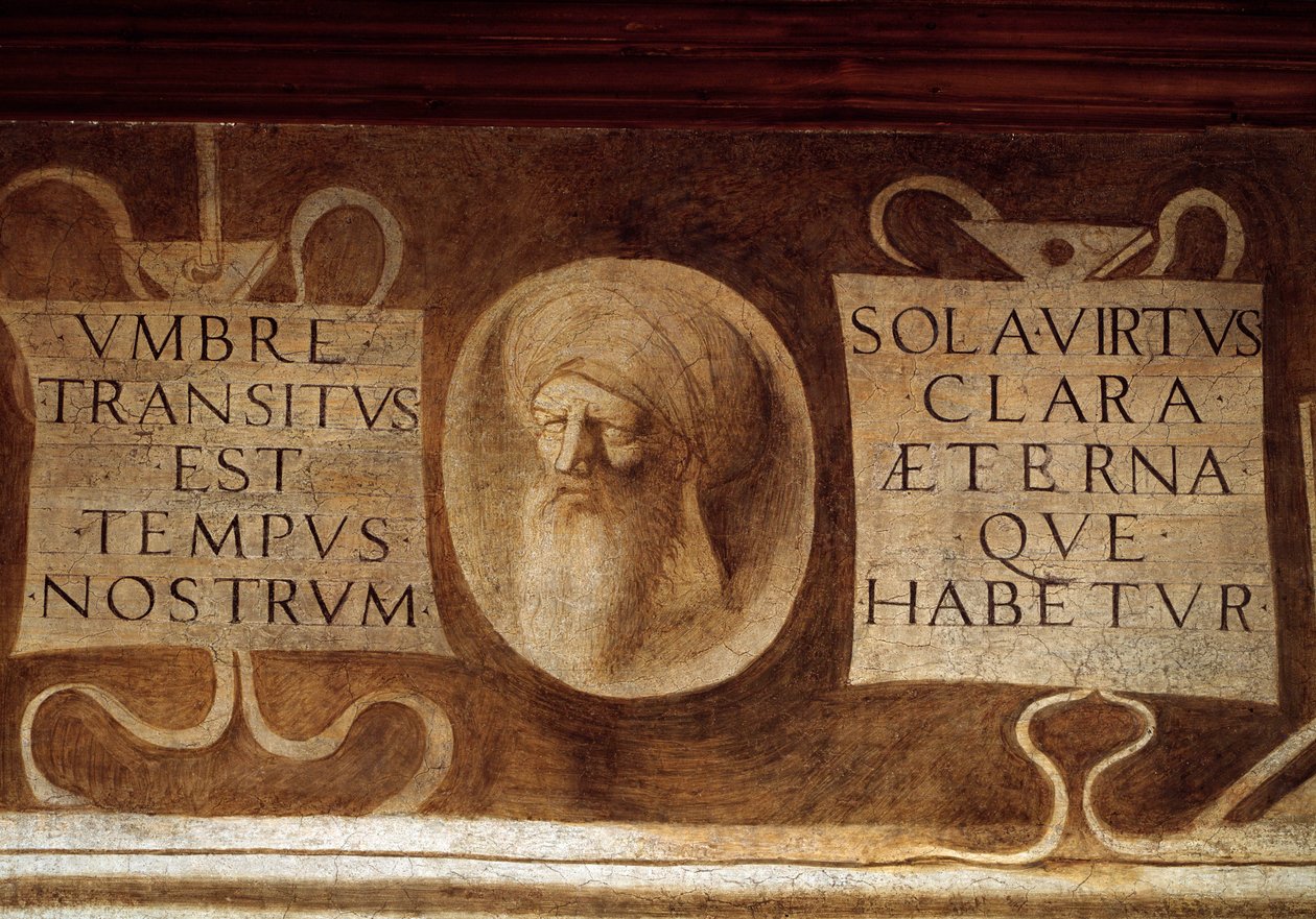 Detalhe dos Maximes - Fresco, final do século XV de Giorgione