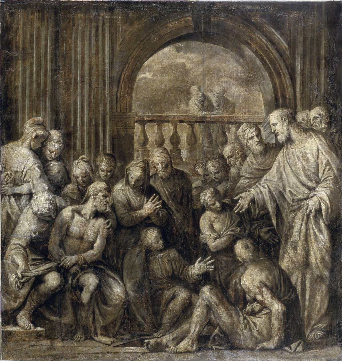 A Ressurreição de Lázaro (Lázaro de Betânia). Pintura por Paolo Veronese (1528-1588), óleo sobre tela de Veronese