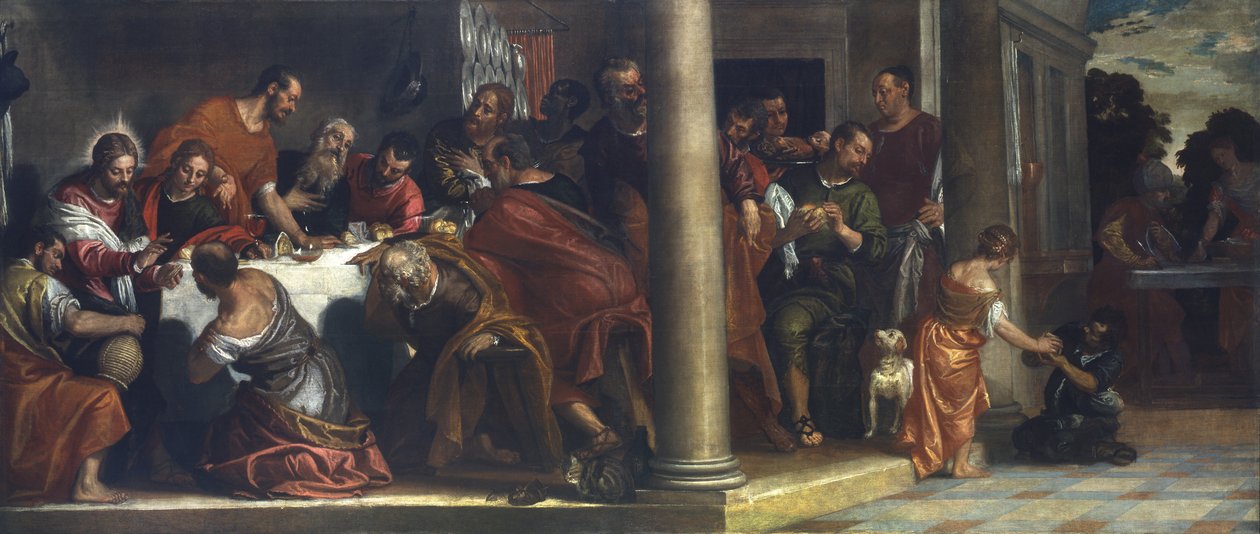 Última Ceia, c.1580 (óleo sobre tela) de Veronese