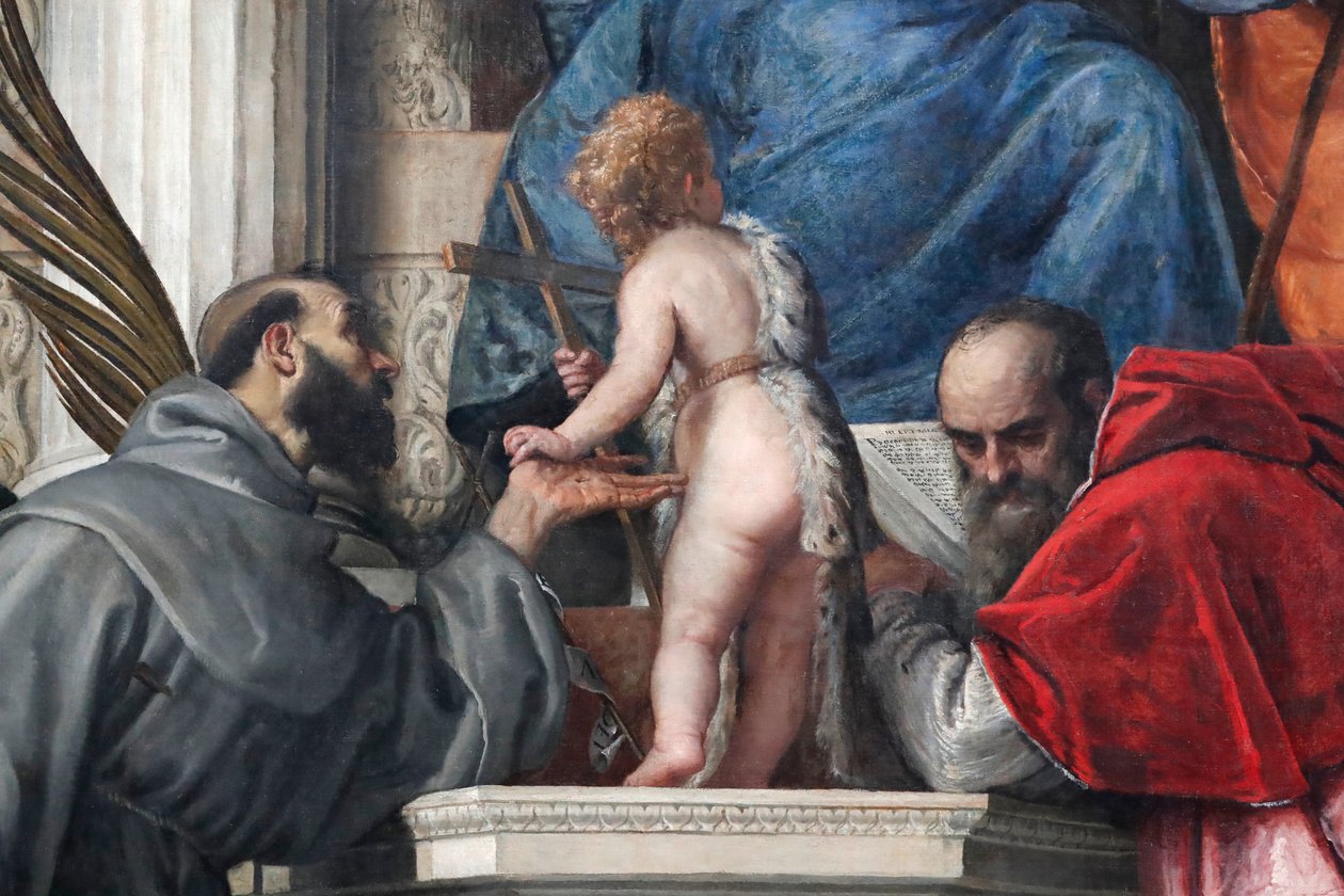 Madona e Menino com São José, Justina, Francisco, o Menino João Batista e Jerônimo de Veronese